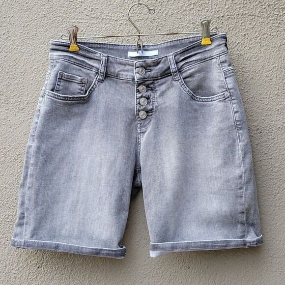 Vintage Y2K MAC-Jeans Mens 34 Gray  Chambray Button Front Shorts Germany - Picture 3 of 9